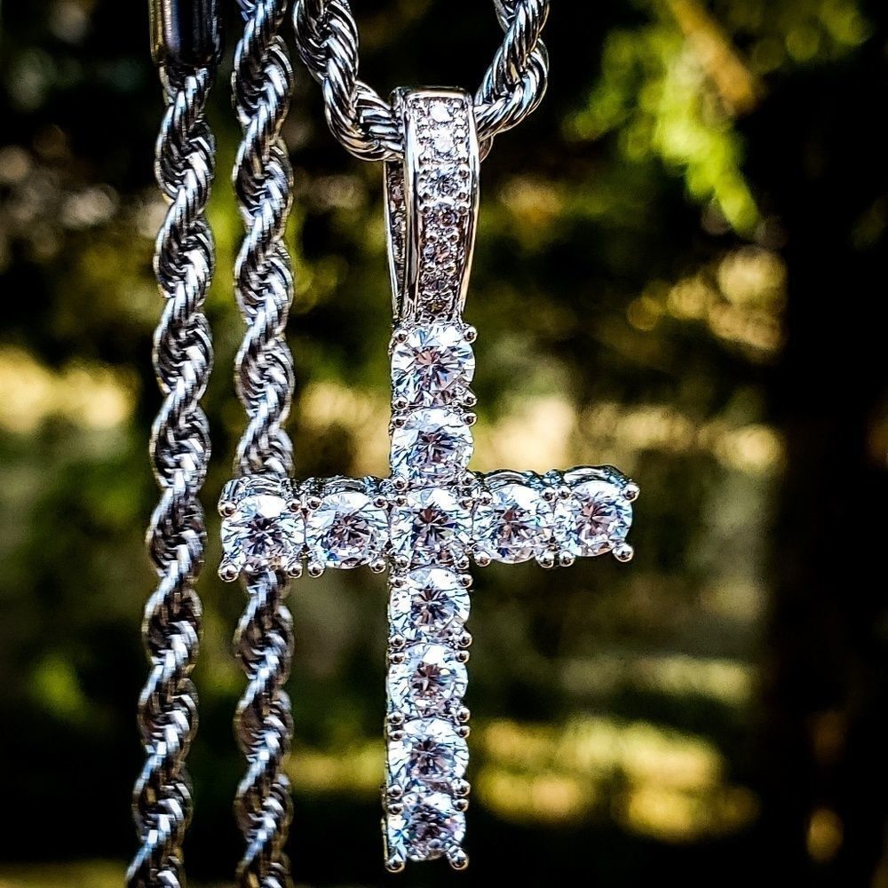 Silver Cross Necklace - Picture 3 of 4